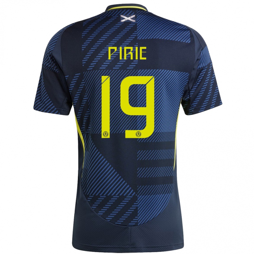 גברים כדורגל סקוטלנד Lewis Pirie #19 כחול כהה ג'רזי ביתית 24-26