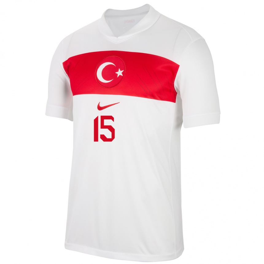 גברים כדורגל טורקיה Emirhan Başyiğit #15 לבן ג'רזי ביתית 24-26