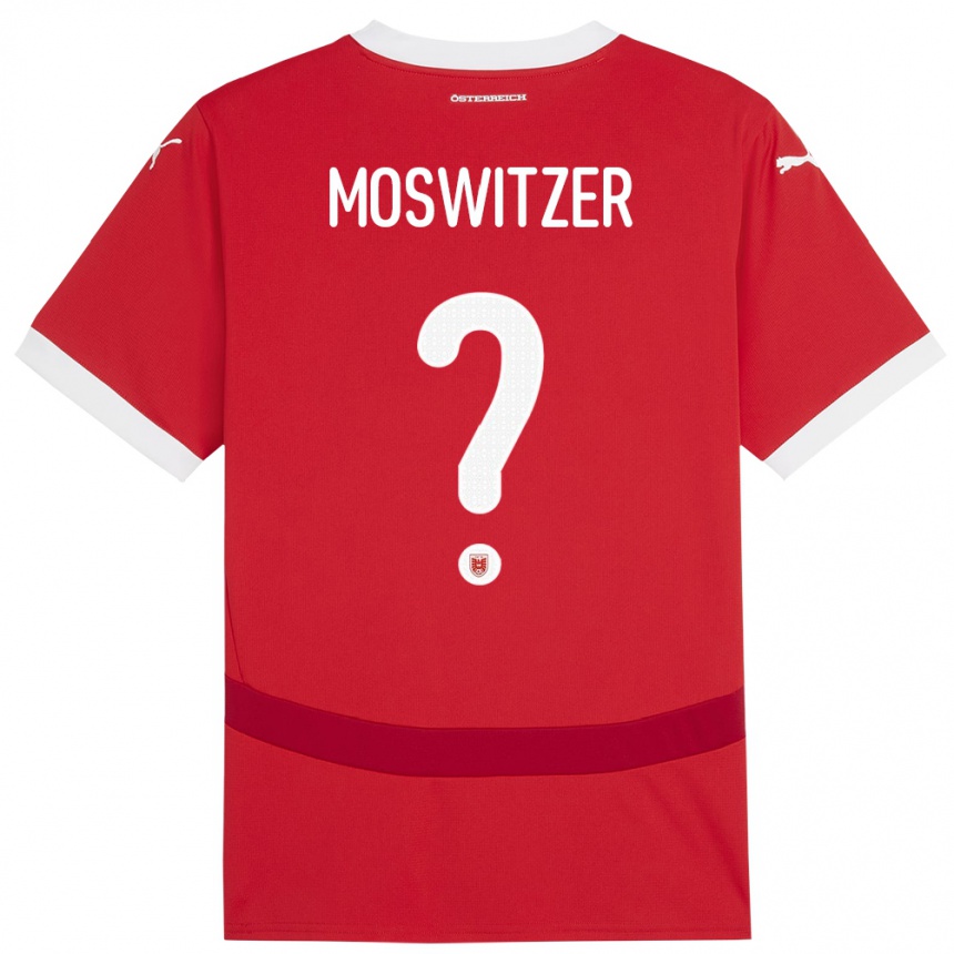 גברים כדורגל אוסטריה Marcel Moswitzer #0 אָדוֹם ג'רזי ביתית 24-26