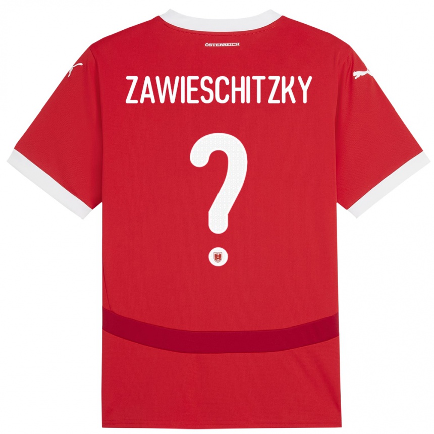 גברים כדורגל אוסטריה Christian Zawieschitzky #0 אָדוֹם ג'רזי ביתית 24-26