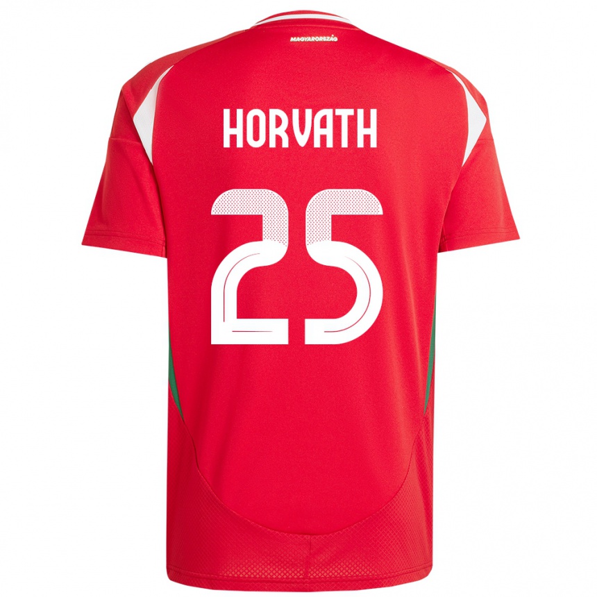 גברים כדורגל הונגריה Krisztofer Horváth #25 אָדוֹם ג'רזי ביתית 24-26