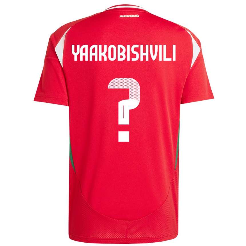 גברים כדורגל הונגריה Antal Yaakobishvili #0 אָדוֹם ג'רזי ביתית 24-26