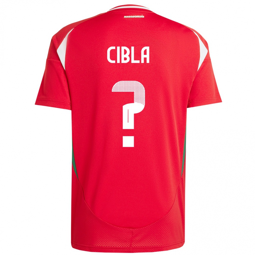 גברים כדורגל הונגריה Flórián Cibla #0 אָדוֹם ג'רזי ביתית 24-26