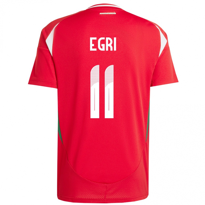 גברים כדורגל הונגריה Imre Egri #11 אָדוֹם ג'רזי ביתית 24-26