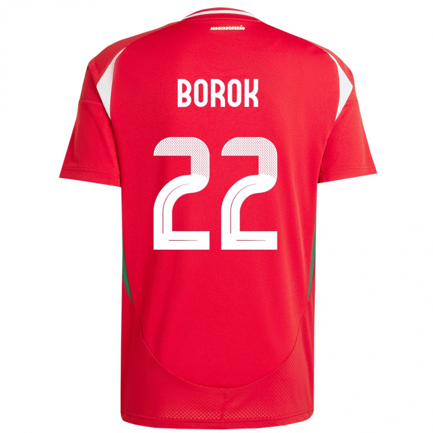 גברים כדורגל הונגריה Dorina Borók #22 אָדוֹם ג'רזי ביתית 24-26