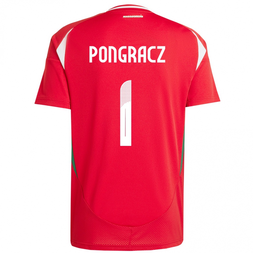 גברים כדורגל הונגריה Agness Pongracz #1 אָדוֹם ג'רזי ביתית 24-26