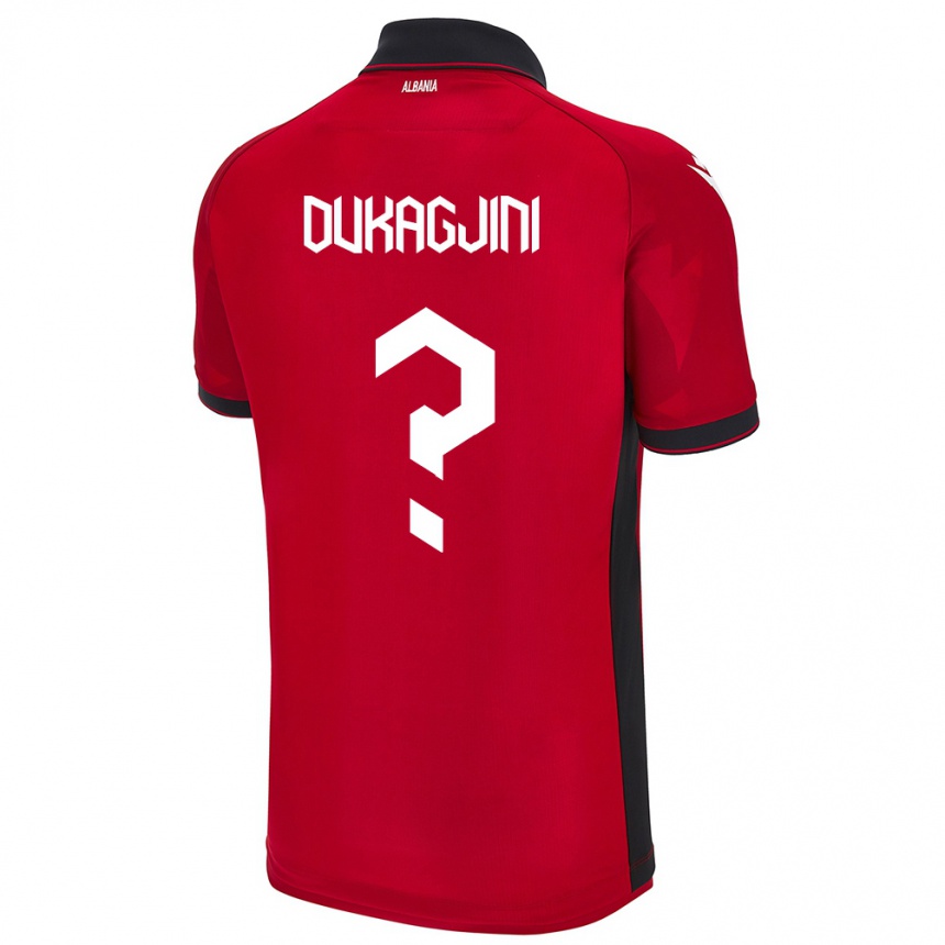 גברים כדורגל אלבניה Rinor Dukagjini #0 אָדוֹם ג'רזי ביתית 24-26