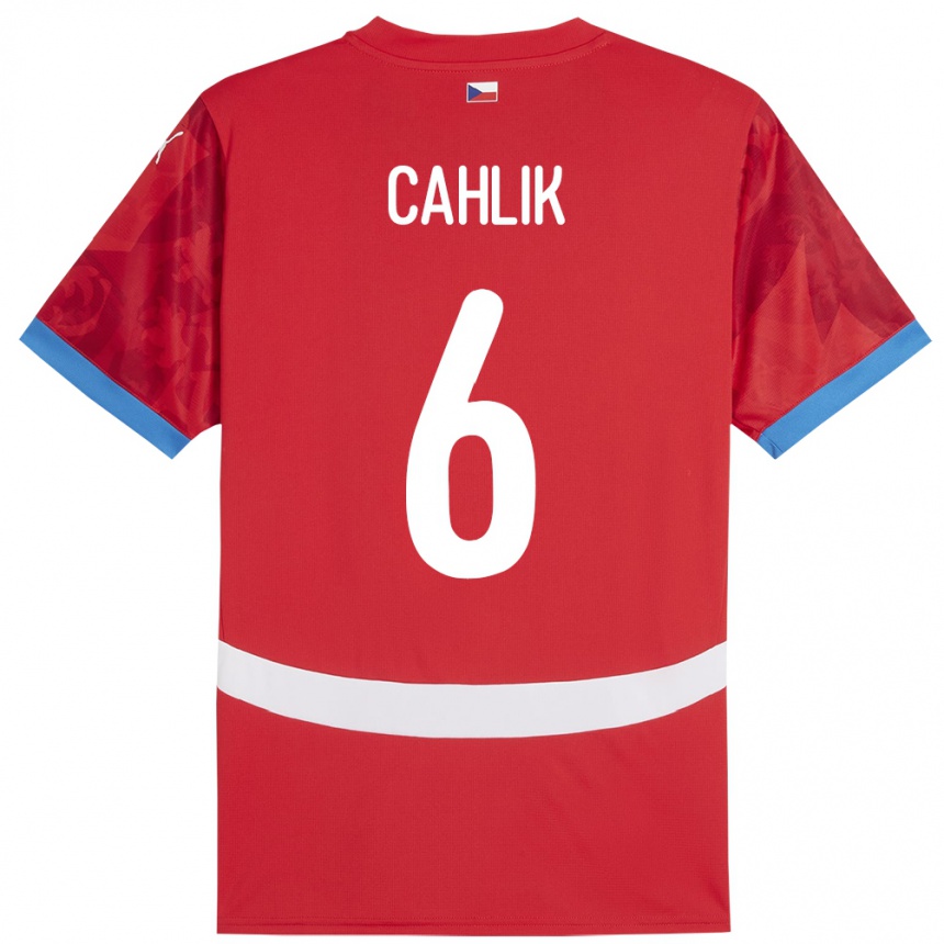 גברים כדורגל צ'כיה Jakub Cahlik #6 אָדוֹם ג'רזי ביתית 24-26