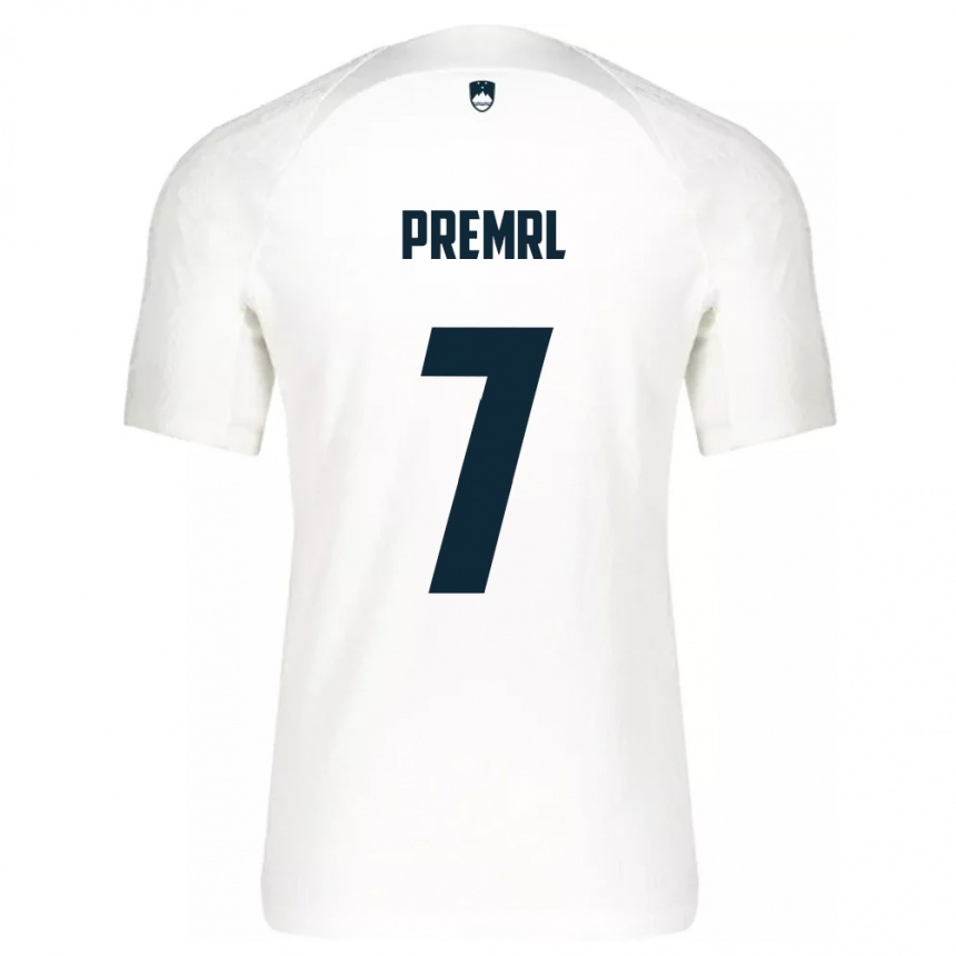 גברים כדורגל סלובניה Jaka Premrl #7 לבן ג'רזי ביתית 24-26