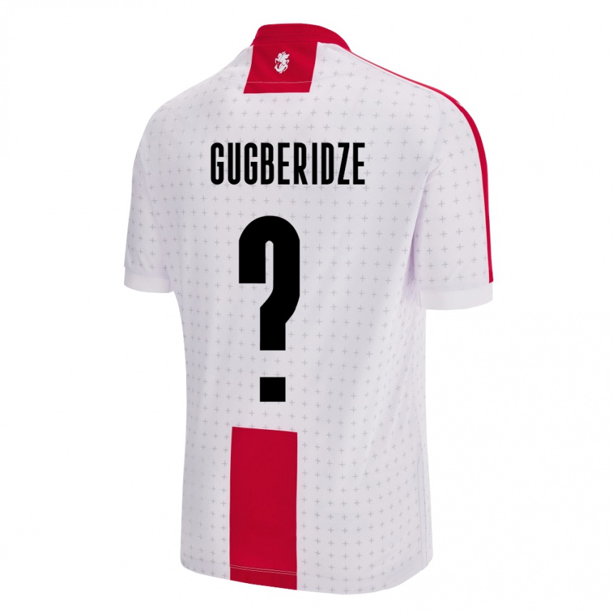 גברים כדורגל גאורגיה Beka Gugberidze #0 לבן ג'רזי ביתית 24-26