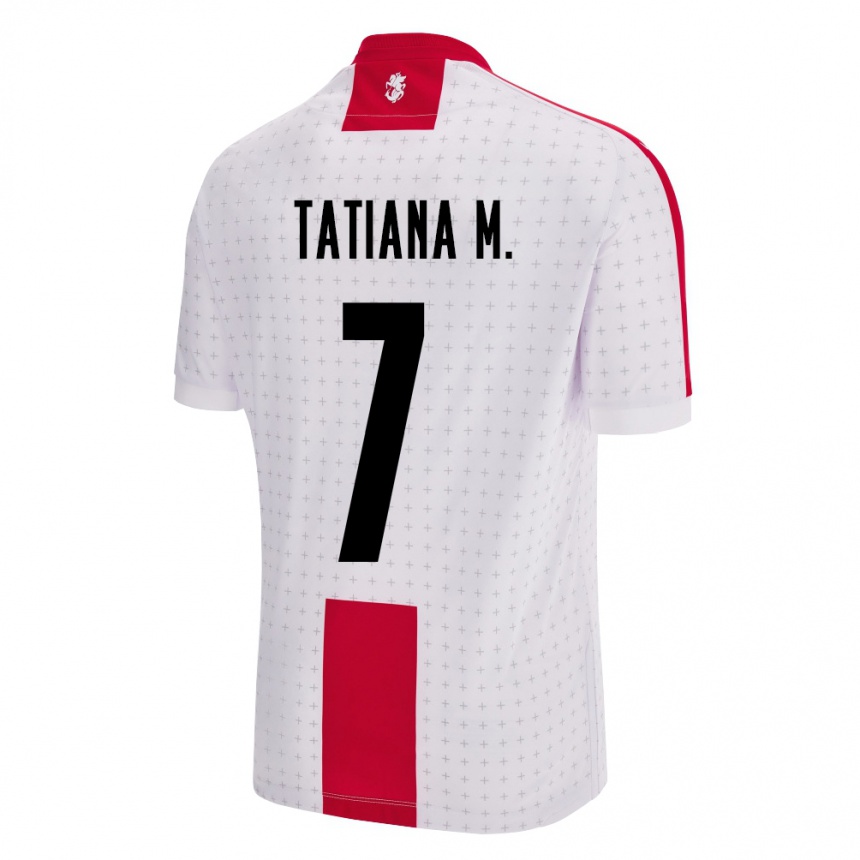 גברים כדורגל גאורגיה Tatiana Matveeva #7 לבן ג'רזי ביתית 24-26
