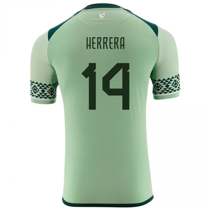 גברים כדורגל בוליביה José Herrera #14 ירוק בהיר ג'רזי ביתית 24-26