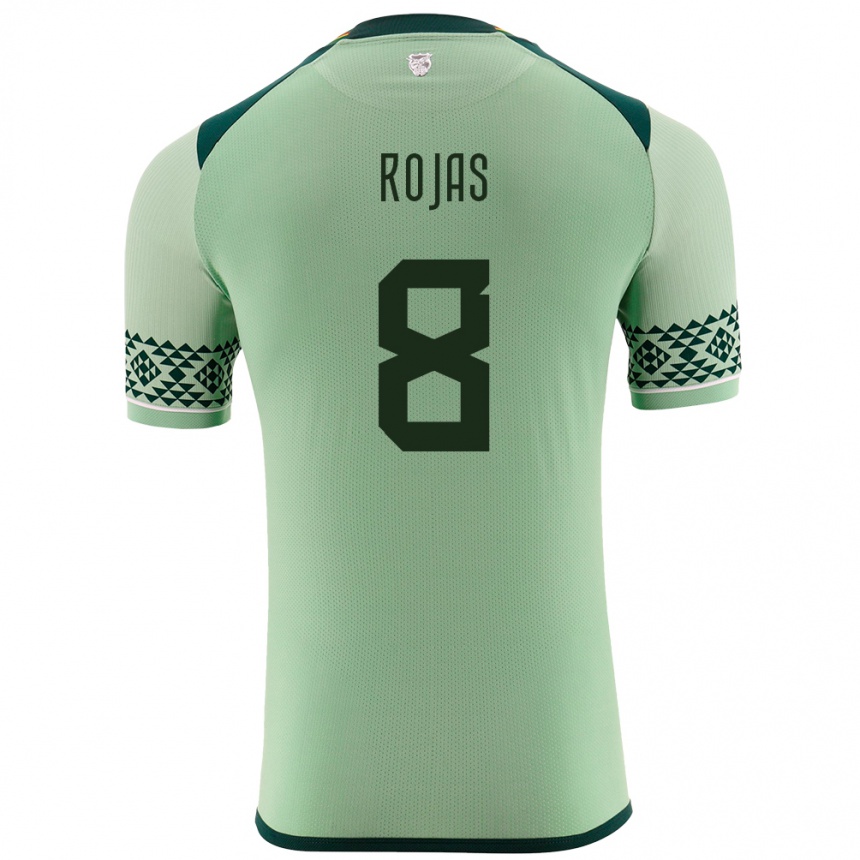 גברים כדורגל בוליביה Jairo Rojas #8 ירוק בהיר ג'רזי ביתית 24-26