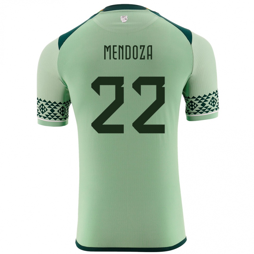 גברים כדורגל בוליביה Gonzalo Mendoza #22 ירוק בהיר ג'רזי ביתית 24-26