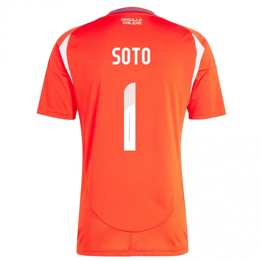 גברים כדורגל צ'ילה Fernando Soto #1 אָדוֹם ג'רזי ביתית 24-26