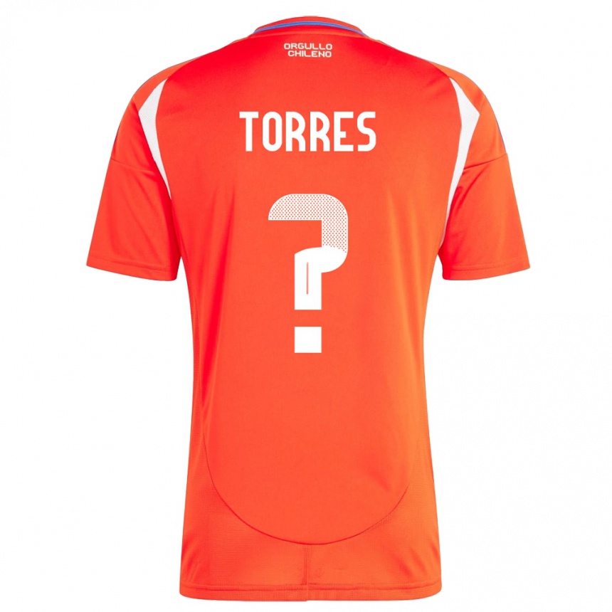 גברים כדורגל צ'ילה Bruno Torres #0 אָדוֹם ג'רזי ביתית 24-26