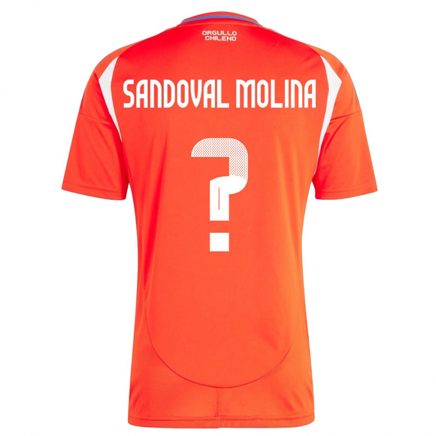 גברים כדורגל צ'ילה Mario Sandoval Molina #0 אָדוֹם ג'רזי ביתית 24-26