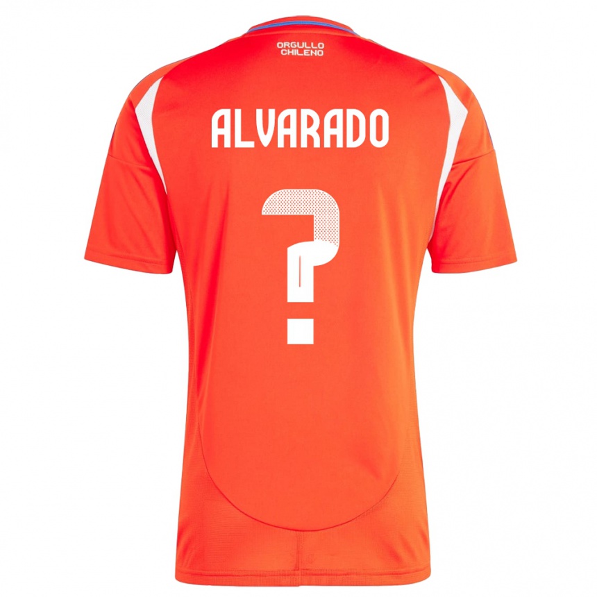 גברים כדורגל צ'ילה José Alvarado #0 אָדוֹם ג'רזי ביתית 24-26