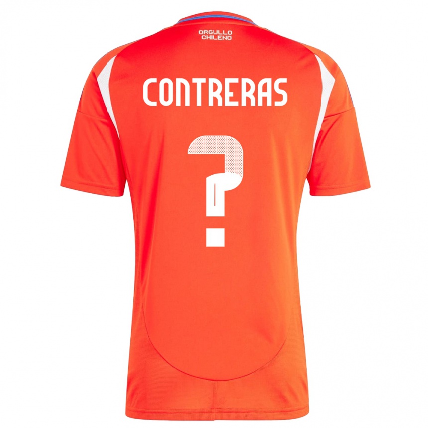 גברים כדורגל צ'ילה Mathías Contreras #0 אָדוֹם ג'רזי ביתית 24-26