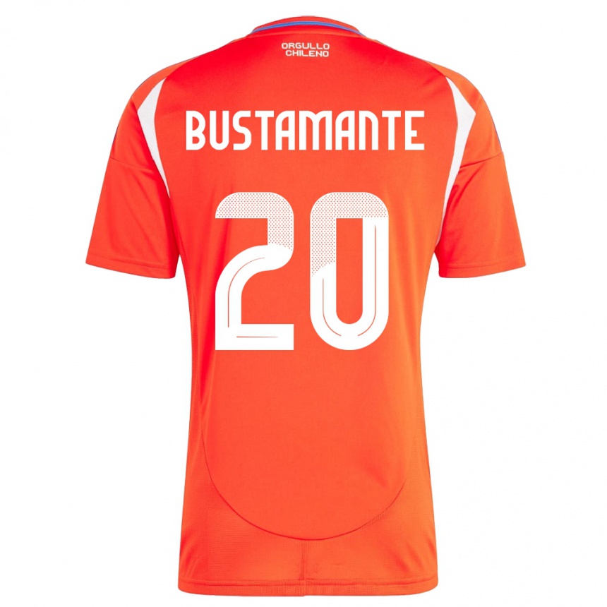 גברים כדורגל צ'ילה Paloma Bustamante #20 אָדוֹם ג'רזי ביתית 24-26