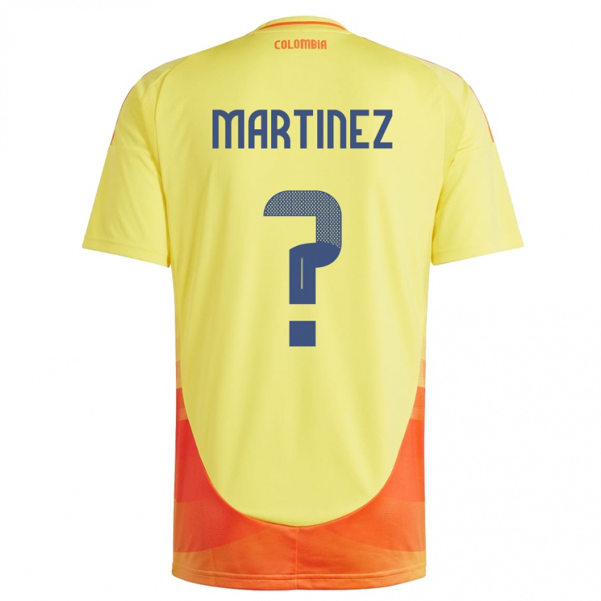 גברים כדורגל קולומביה Edwin Martínez #0 צהוב ג'רזי ביתית 24-26