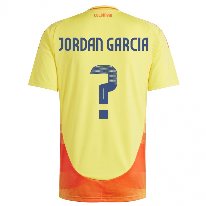 גברים כדורגל קולומביה Jordan García #0 צהוב ג'רזי ביתית 24-26