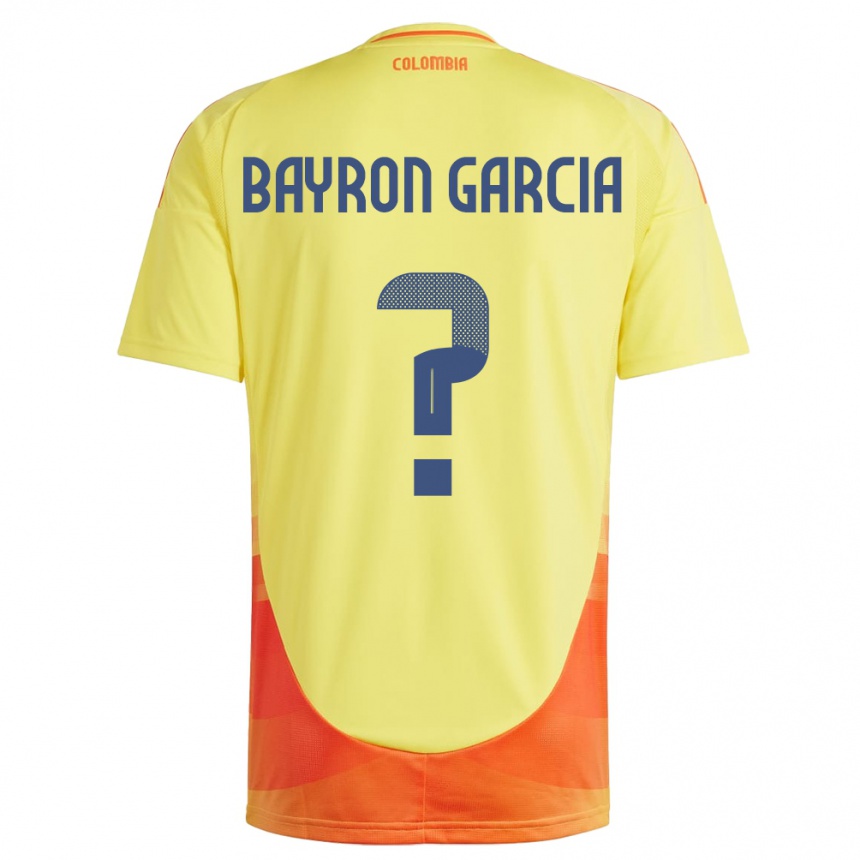 גברים כדורגל קולומביה Bayron García #0 צהוב ג'רזי ביתית 24-26