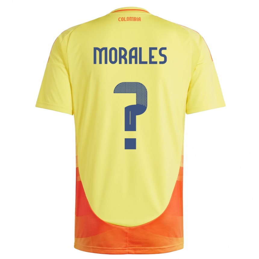 גברים כדורגל קולומביה María Morales #0 צהוב ג'רזי ביתית 24-26