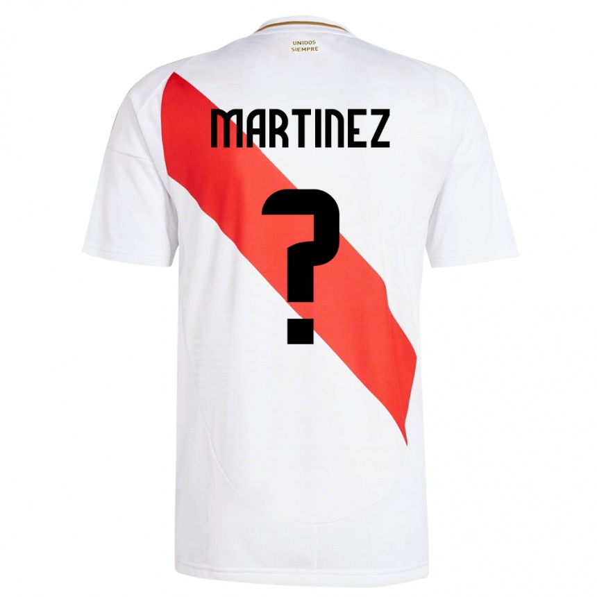 גברים כדורגל פרו Juan Martínez #0 לבן ג'רזי ביתית 24-26