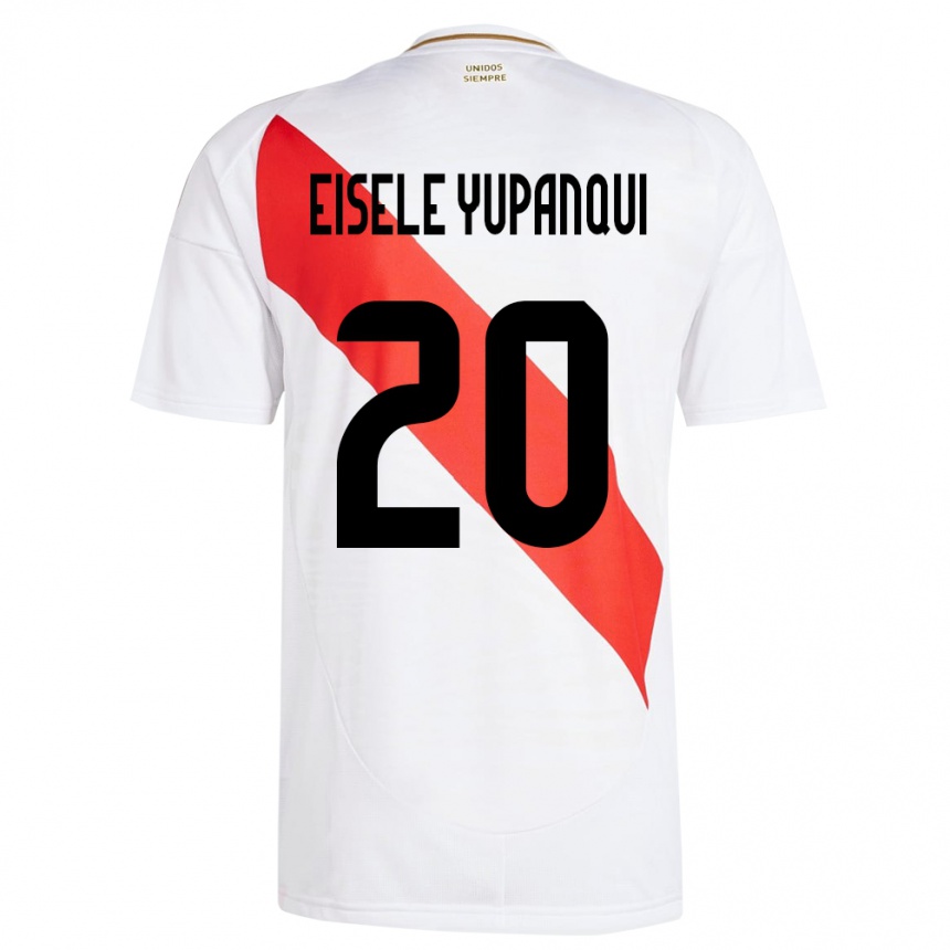 גברים כדורגל פרו Philipp Eisele Yupanqui #20 לבן ג'רזי ביתית 24-26