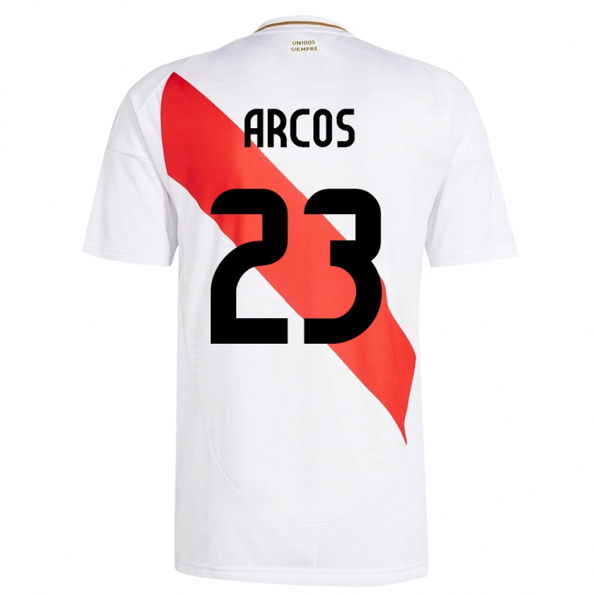 גברים כדורגל פרו Lucía Arcos #23 לבן ג'רזי ביתית 24-26
