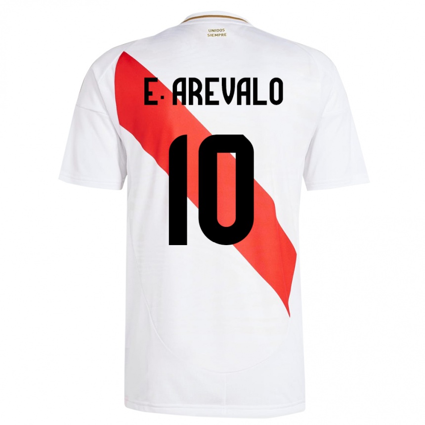 גברים כדורגל פרו Emily Arévalo #10 לבן ג'רזי ביתית 24-26