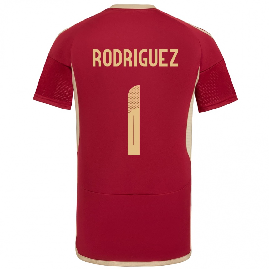 גברים כדורגל ונצואלה Samuel Rodriguez #1 בורדו ג'רזי ביתית 24-26