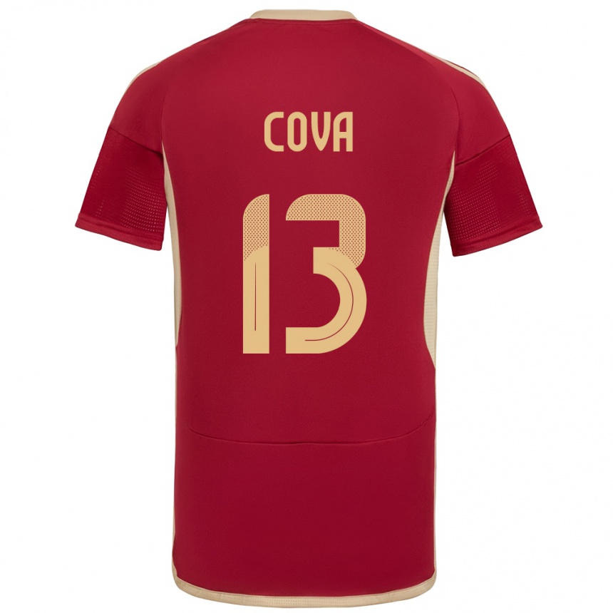 גברים כדורגל ונצואלה Alejandro Cova #13 בורדו ג'רזי ביתית 24-26