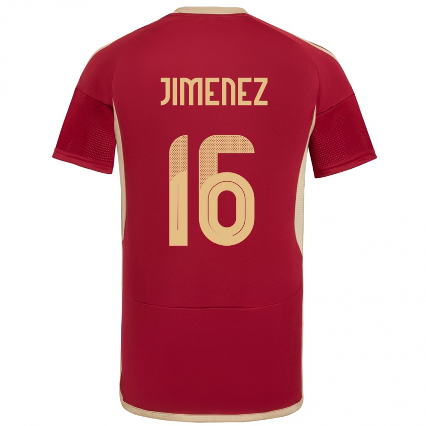 גברים כדורגל ונצואלה Néstor Jiménez #16 בורדו ג'רזי ביתית 24-26