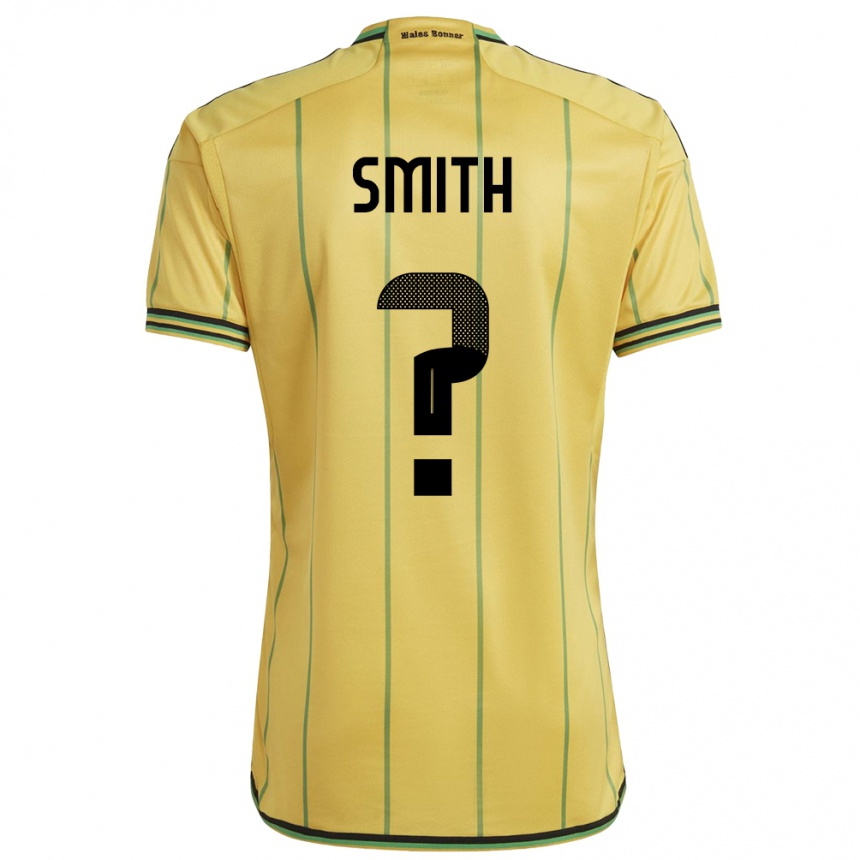 גברים כדורגל ג'מייקה Andrene Smith #0 צהוב ג'רזי ביתית 24-26