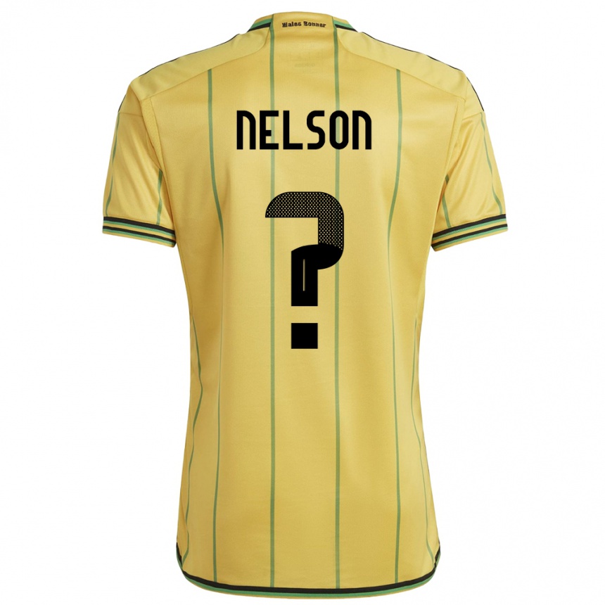 גברים כדורגל ג'מייקה Shanhaine Nelson #0 צהוב ג'רזי ביתית 24-26
