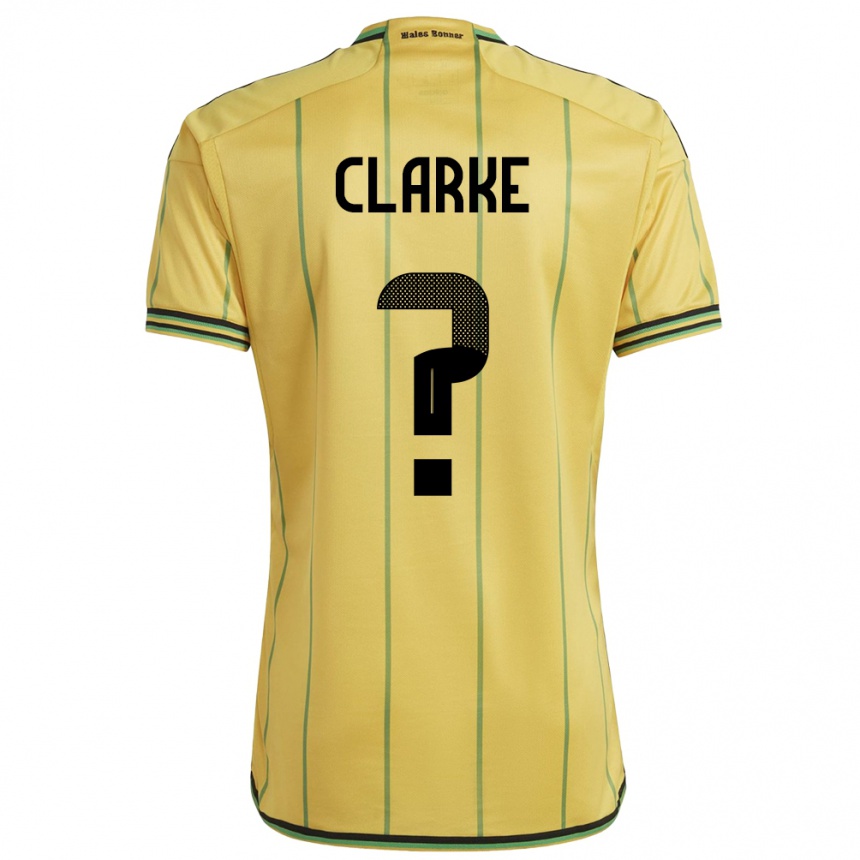 גברים כדורגל ג'מייקה Sydoney Clarke #0 צהוב ג'רזי ביתית 24-26