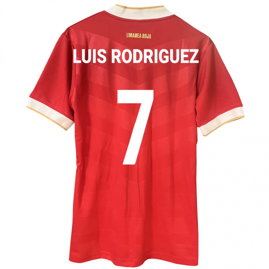גברים כדורגל פנמה José Luis Rodríguez #7 אָדוֹם ג'רזי ביתית 24-26