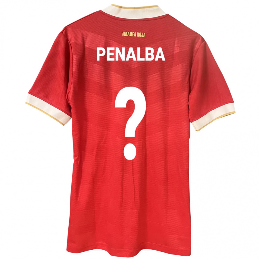 גברים כדורגל פנמה Óscar Peñalba #0 אָדוֹם ג'רזי ביתית 24-26
