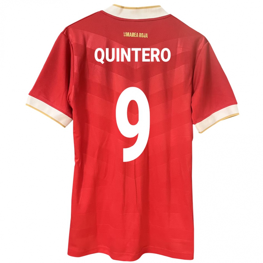 גברים כדורגל פנמה Ana Quintero #9 אָדוֹם ג'רזי ביתית 24-26
