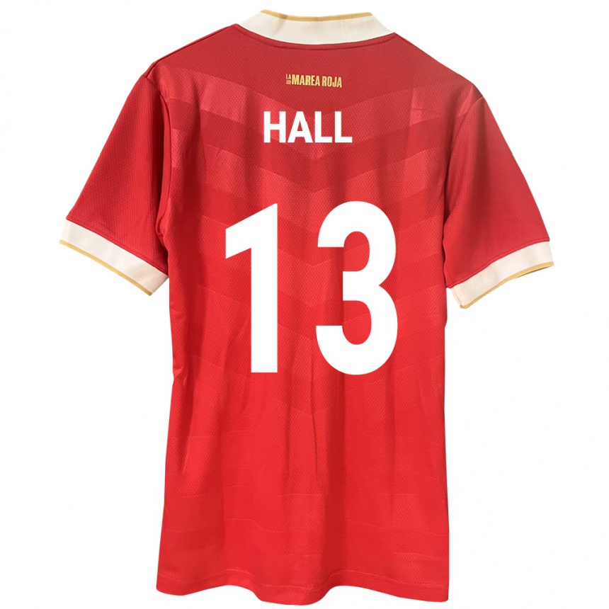 גברים כדורגל פנמה Gianna Hall #13 אָדוֹם ג'רזי ביתית 24-26