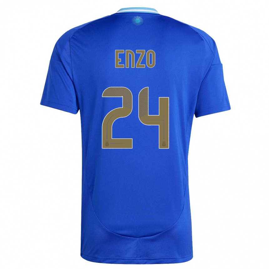 גברים כדורגל ארגנטינה אנסו פרננדס #24 כְּחוֹל הרחק ג'רזי 24-26