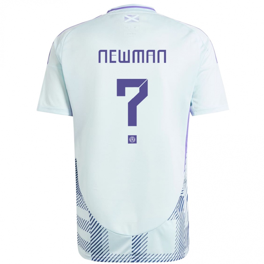 גברים כדורגל סקוטלנד Jack Newman #0 כחול מנטה בהיר הרחק ג'רזי 24-26