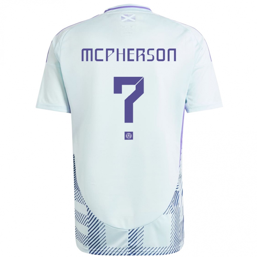 גברים כדורגל סקוטלנד Ben Mcpherson #0 כחול מנטה בהיר הרחק ג'רזי 24-26