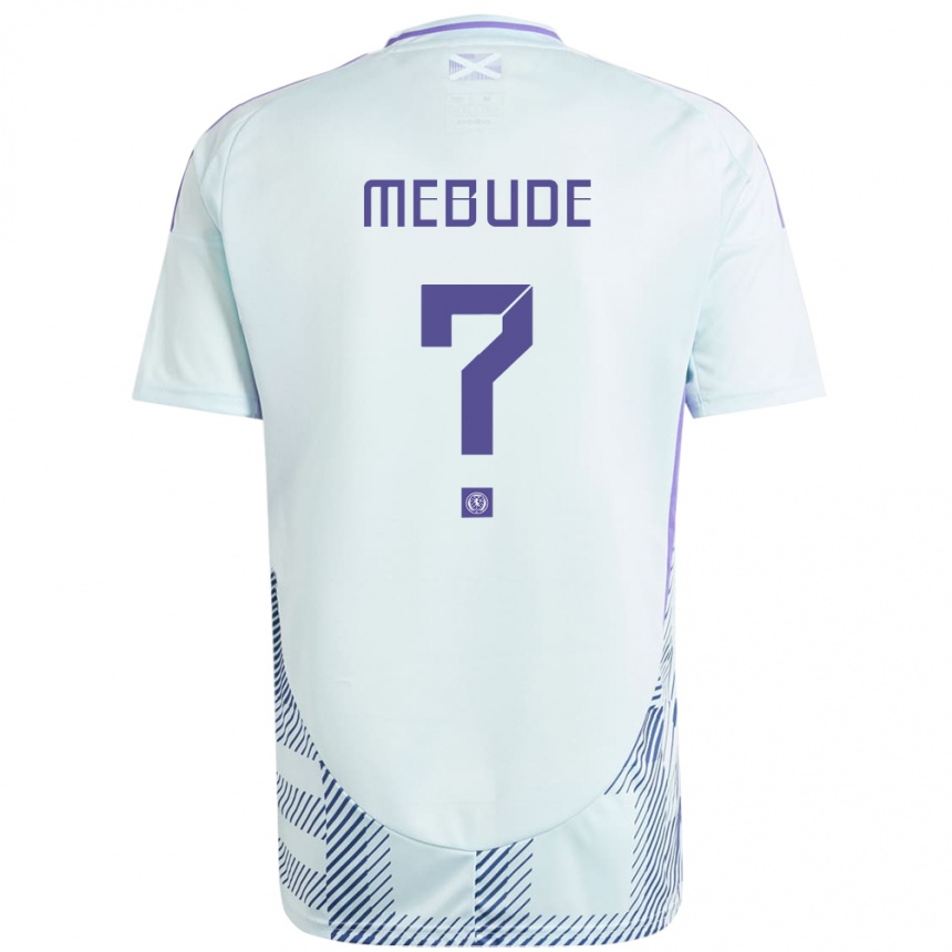 גברים כדורגל סקוטלנד Adedire Mebude #0 כחול מנטה בהיר הרחק ג'רזי 24-26