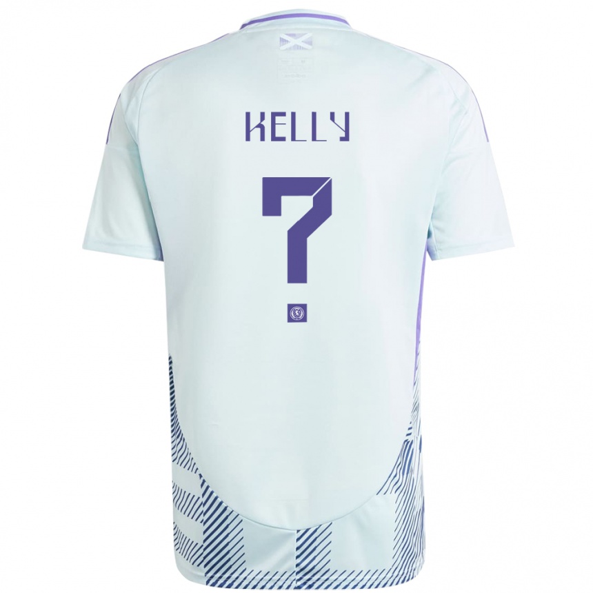 גברים כדורגל סקוטלנד Daniel Kelly #0 כחול מנטה בהיר הרחק ג'רזי 24-26