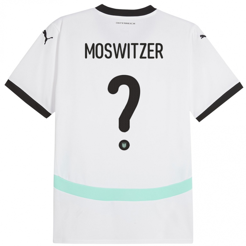 גברים כדורגל אוסטריה Marcel Moswitzer #0 לבן הרחק ג'רזי 24-26