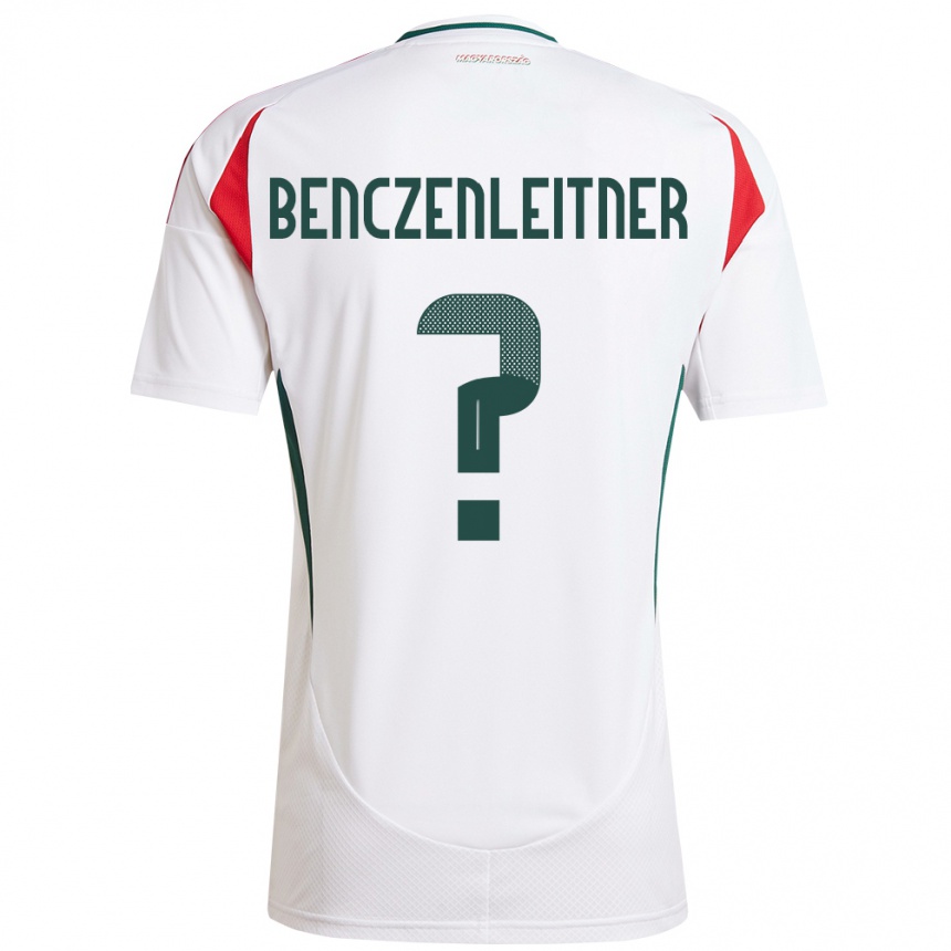 גברים כדורגל הונגריה Barna Benczenleitner #0 לבן הרחק ג'רזי 24-26