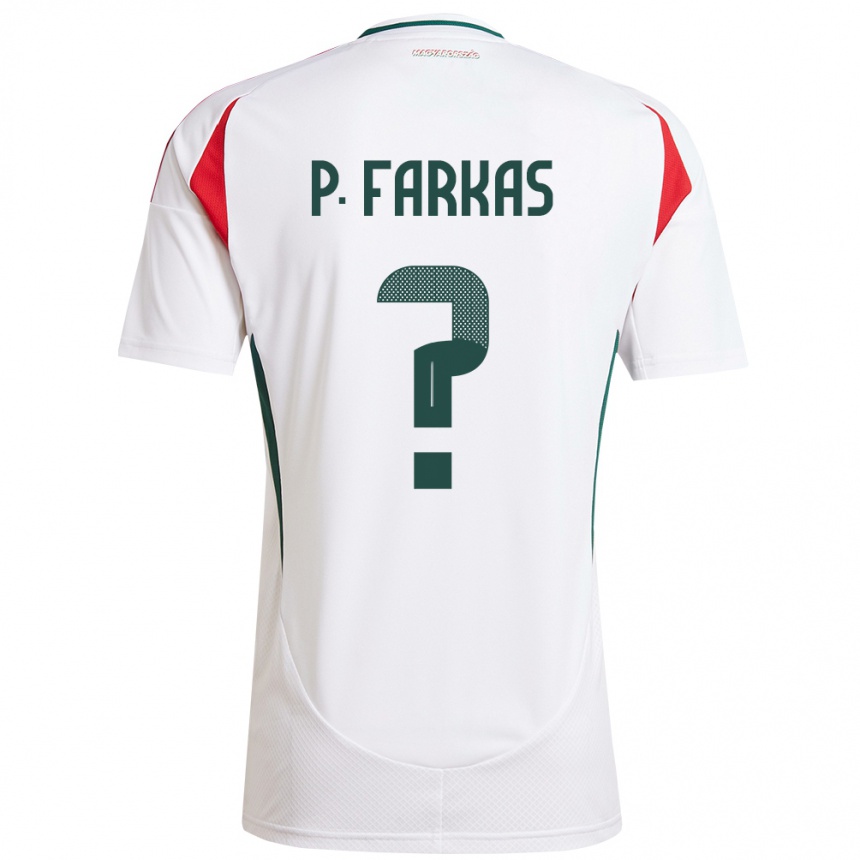 גברים כדורגל הונגריה Patrik Farkas #0 לבן הרחק ג'רזי 24-26